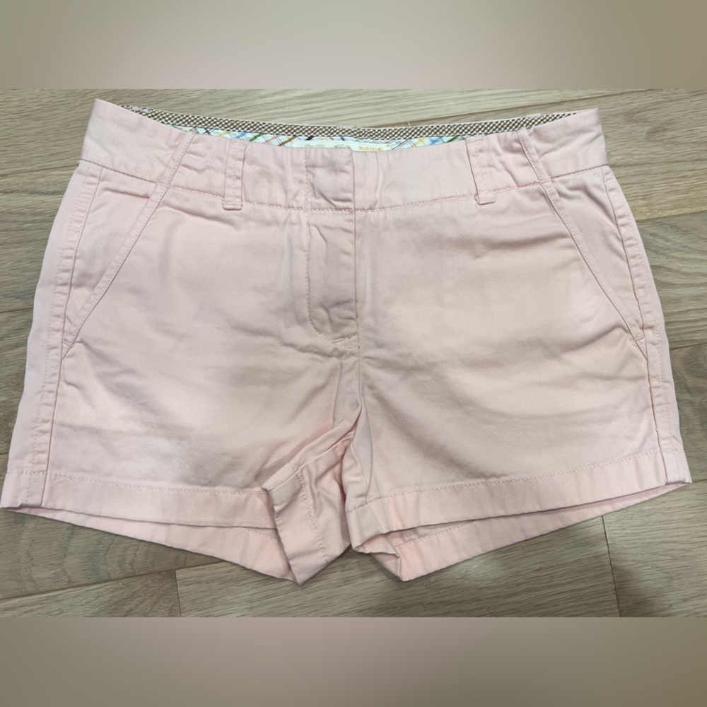 J crew light pink chino shorts size 2